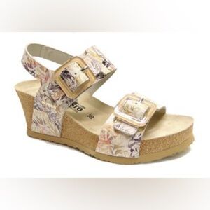 Mephisto multicolor velcro strap wedges size 39 NWOT